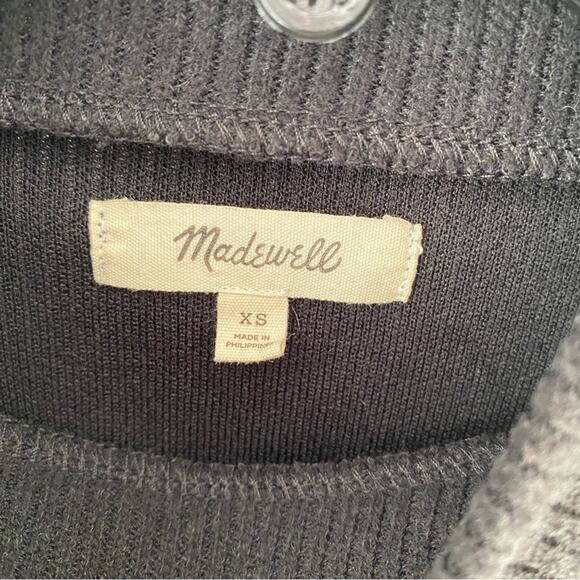 Madewell Black Ribbed Mockneck Open Back Crop Top size XS - Picture 9 of 9